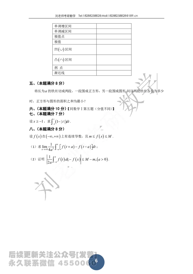1988考研数学一、二、三真题公众号：小乖考研免费分享_05.数学二历年真题_普通版本数学二_1987-2016考研数学二真题及答案解析