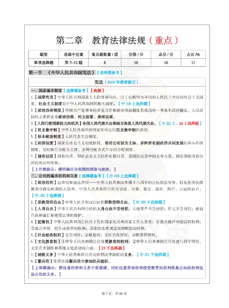 中小学《综合素质》上岸熊学霸笔记-上岸熊_4-教培资料-26年最新资料-同步更新_初中高中教资_2025上中学教资笔试_062025上教资笔试考前冲刺汇总_02、重点笔记-第一轮+第二轮