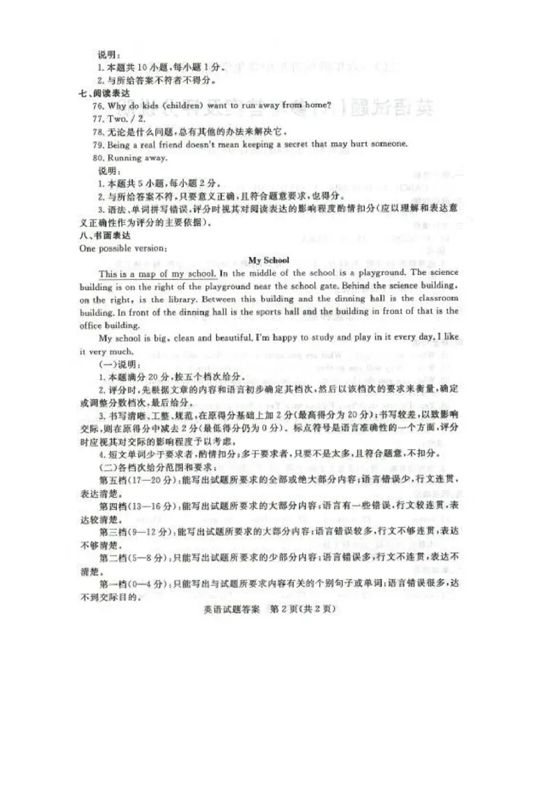 2016年聊城市中考英语试卷及答案_中考真题_3.英语中考真题2015-2024年_地区卷_山东省_山东聊城英语11-22