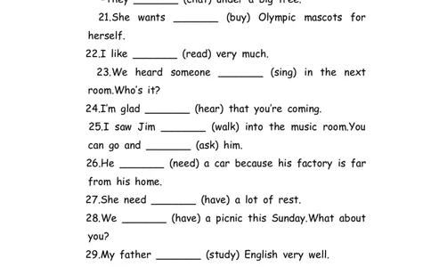 No.193适当形式填空100题⑨_初中英语语法_最全初中英语语法习题_No.193适当形式填空100题⑨