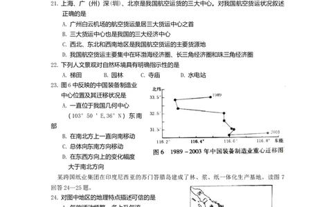 2008年高考地理试卷（广东）（解析卷）_1.高考2025全国各省真题+答案_01.2008-2024全国高考真题（按省份分类）_4.广东_2008-2024&middot;（广东）地理高考真题