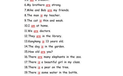 No.198be动词练习题答案解析_初中英语语法_最全初中英语语法习题_No.198be动词练习题