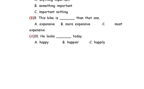 No.117形容词&副词专项练习题②答案解析_初中英语语法_最全初中英语语法习题_No.117形容词&副词专项练习题②