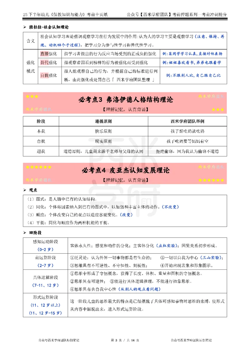 25下幼儿-保教知识-考前十页纸_4-教培资料-26年最新资料-同步更新_幼儿教资_幼儿冲刺急救包_幼儿.考前十页纸