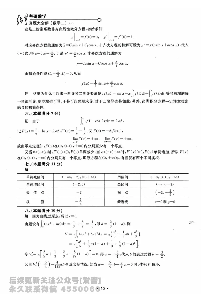 2024考研数学张宇真题大全解析分册数学二公众号：考研公众号：小乖考研免费分享_05.数学二历年真题_张老师版本数二