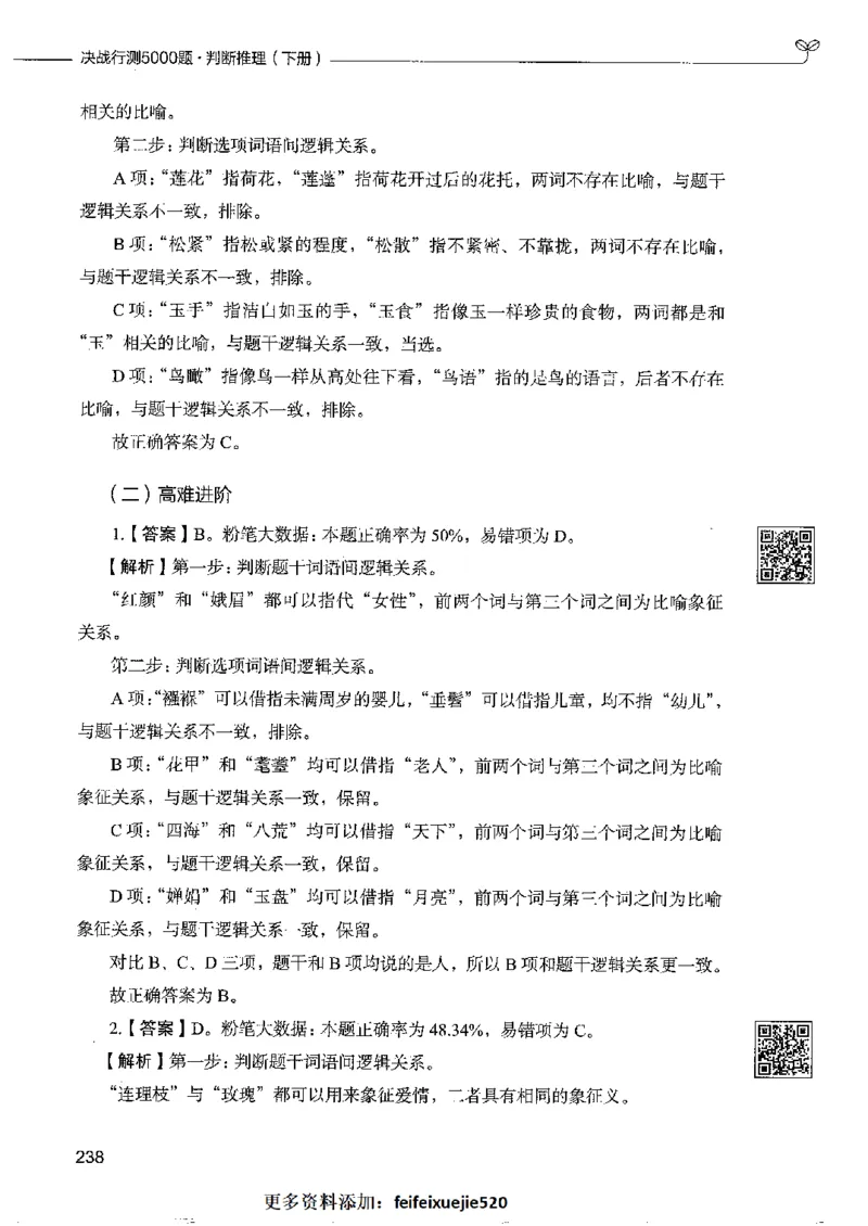 4判断推理下册_26吉林考备考资料包_11省考刷题包_04决战行测5000题_行测5000题2022年9月版次