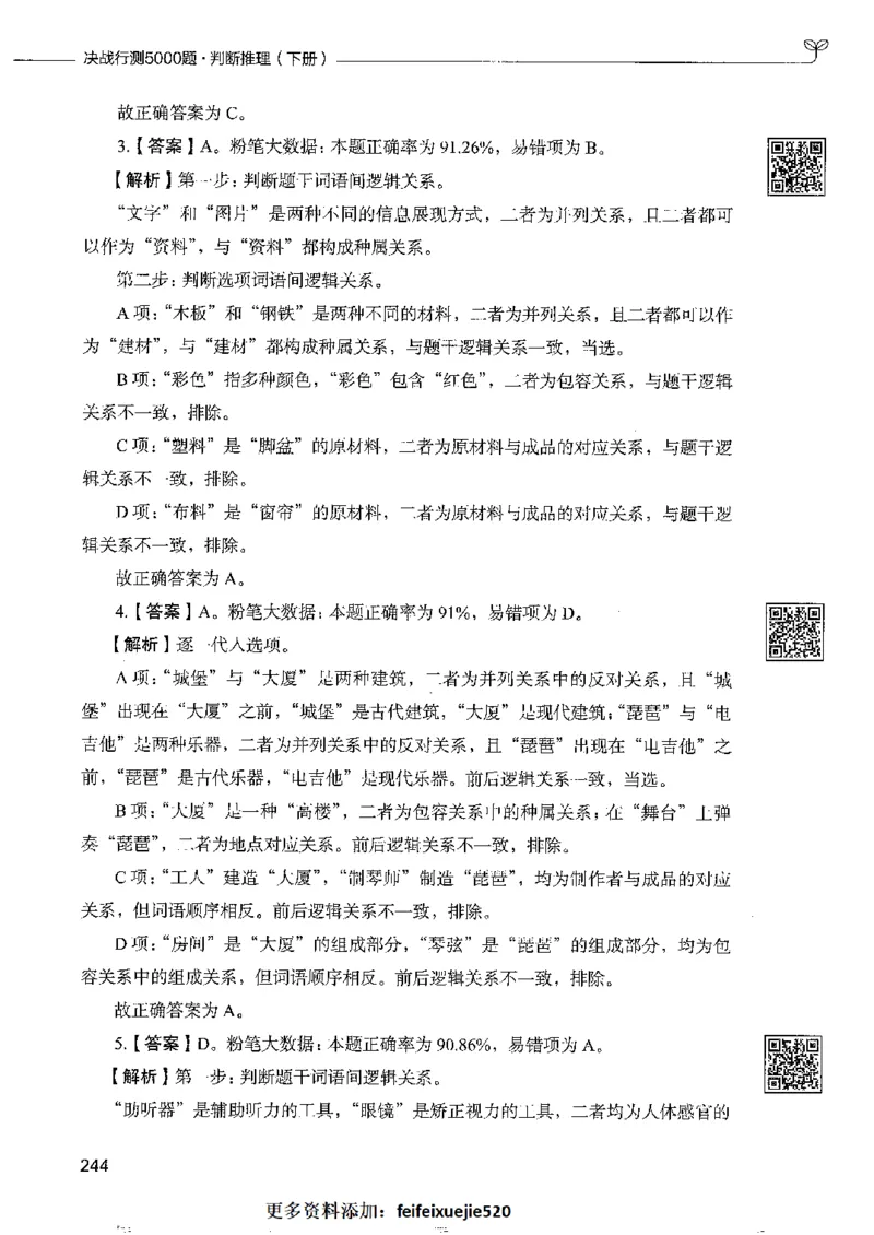 4判断推理下册_26吉林考备考资料包_11省考刷题包_04决战行测5000题_行测5000题2022年9月版次