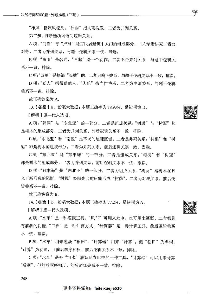 4判断推理下册_26吉林考备考资料包_11省考刷题包_04决战行测5000题_行测5000题2022年9月版次