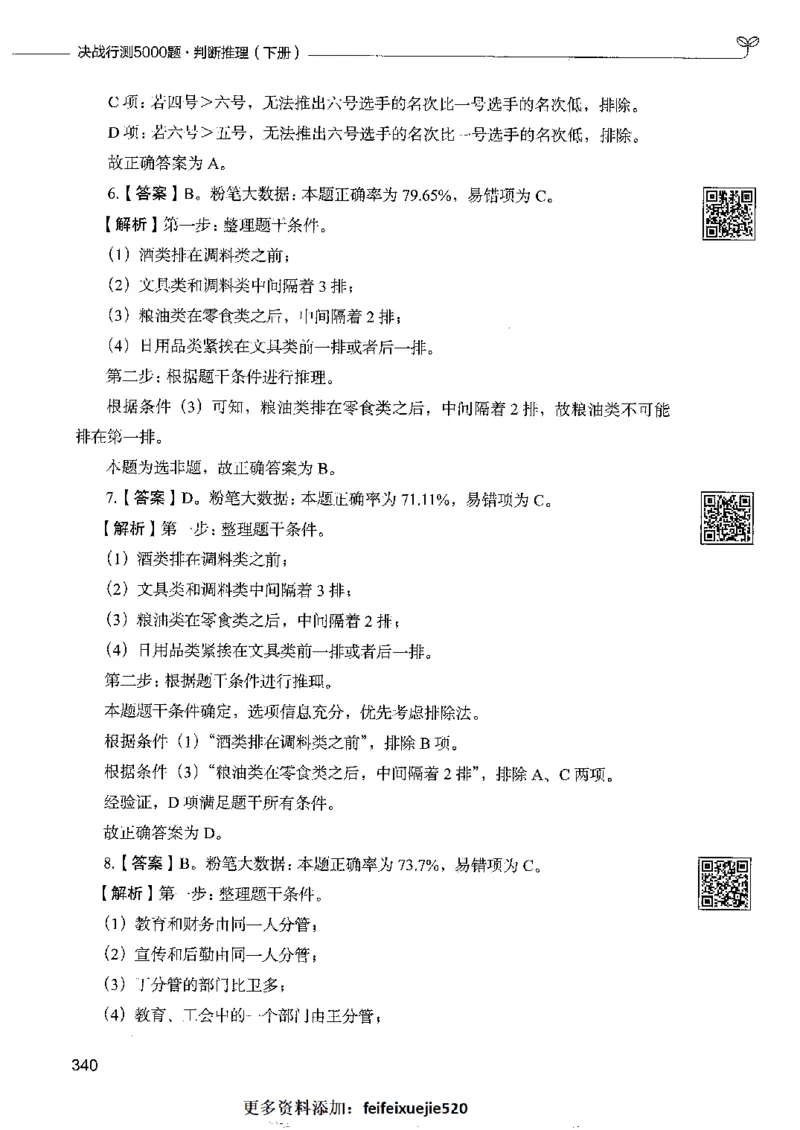 4判断推理下册_26吉林考备考资料包_11省考刷题包_04决战行测5000题_行测5000题2022年9月版次
