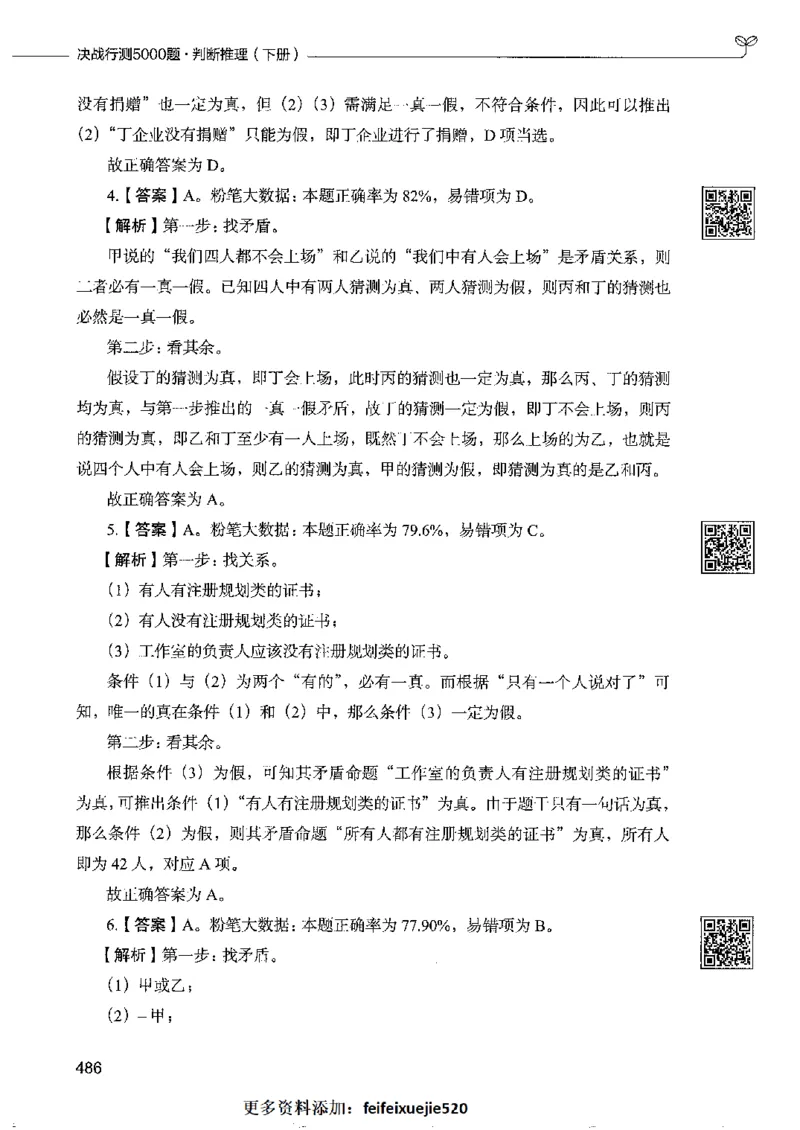 4判断推理下册_26吉林考备考资料包_11省考刷题包_04决战行测5000题_行测5000题2022年9月版次