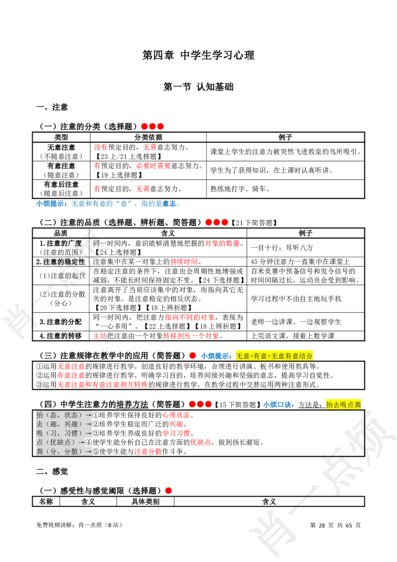 ①中学科二系统知识讲义-2025上肖一点烦_4-教培资料-26年最新资料-同步更新_科一科二电子资料合集中小幼（笔记真题知识点汇总等）文件多，按需保存_09肖一点烦