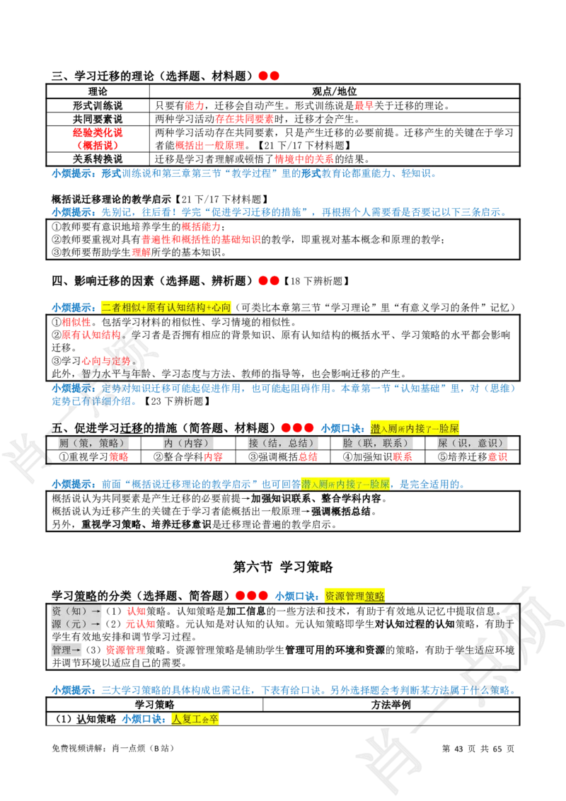 ①中学科二系统知识讲义-2025上肖一点烦_4-教培资料-26年最新资料-同步更新_科一科二电子资料合集中小幼（笔记真题知识点汇总等）文件多，按需保存_09肖一点烦
