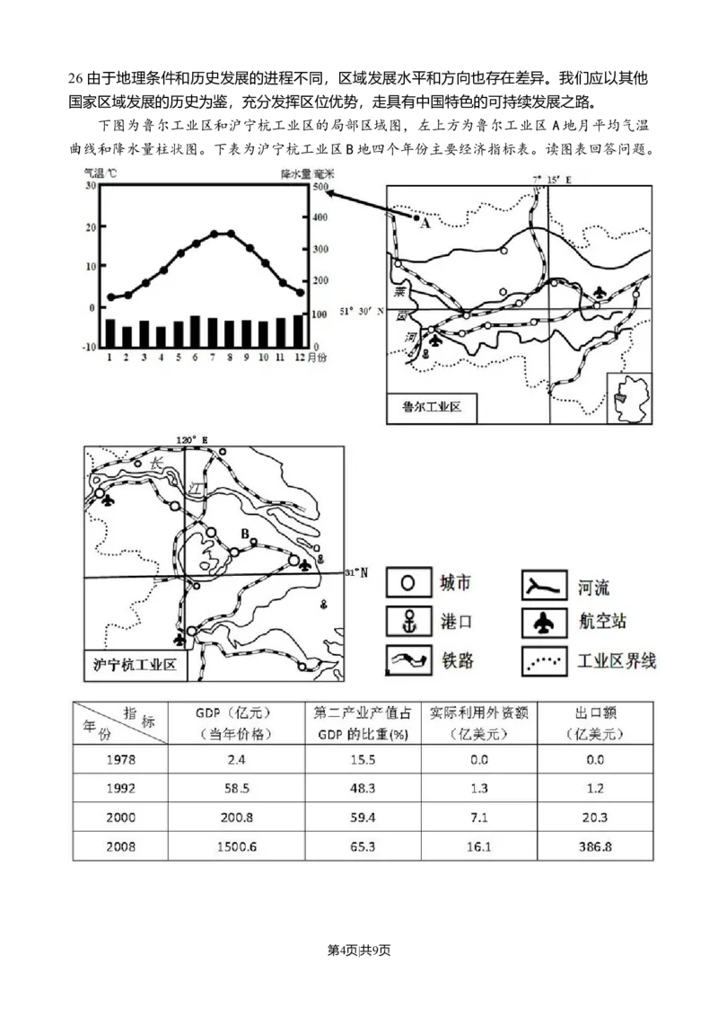 2010年高考地理试卷（山东）（空白卷）_1.高考2025全国各省真题+答案_01.2008-2024全国高考真题（按省份分类）_15.山东_2008-2024&middot;（山东）地理高考真题