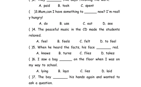 No.108动词的分类练习题②_初中英语语法_最全初中英语语法习题_No.108动词的分类练习题②
