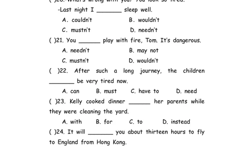 No.108动词的分类练习题②_初中英语语法_最全初中英语语法习题_No.108动词的分类练习题②