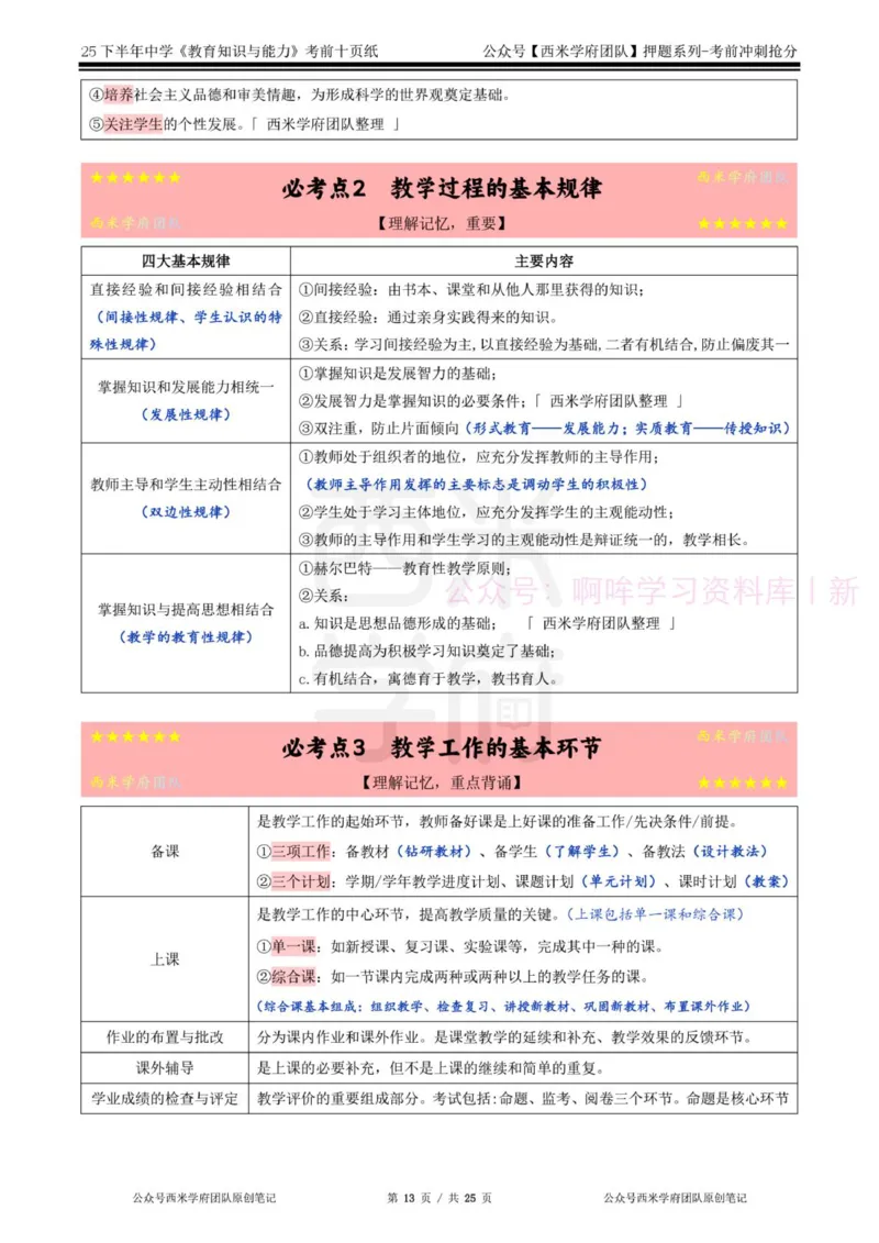 25下中学-教育知识-考前十页纸_4-教培资料-26年最新资料-同步更新_初中高中教资_2025下中学教资笔试_中学冲刺急救包_中学.考前十页纸