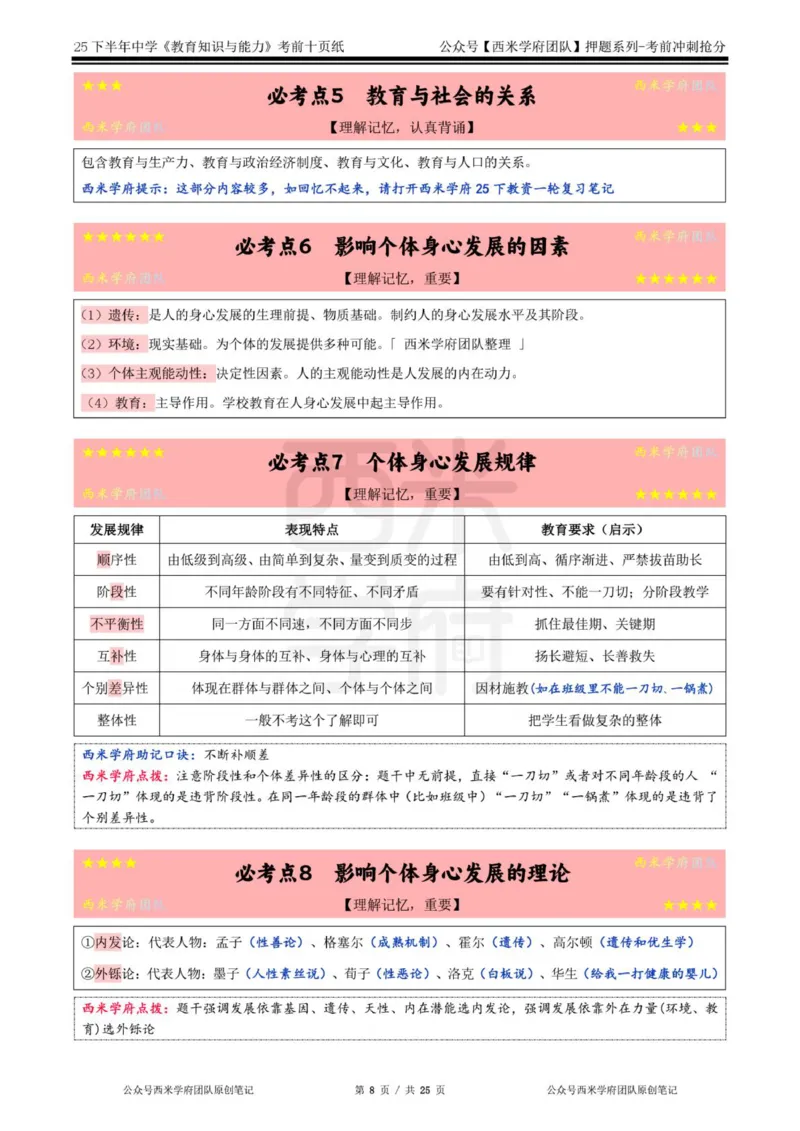 25下中学-教育知识-考前十页纸_4-教培资料-26年最新资料-同步更新_初中高中教资_2025下中学教资笔试_中学冲刺急救包_中学.考前十页纸
