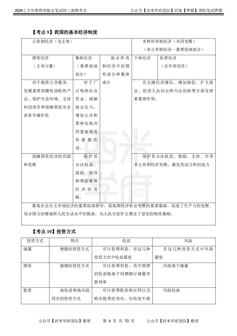 中学政治-高频考点_4-教培资料-26年最新资料-同步更新_初中高中教资_03科三专项（进去保存报考的学科即可）_01科目三FB网课、三色速记手册、知识点导图等推荐_初中