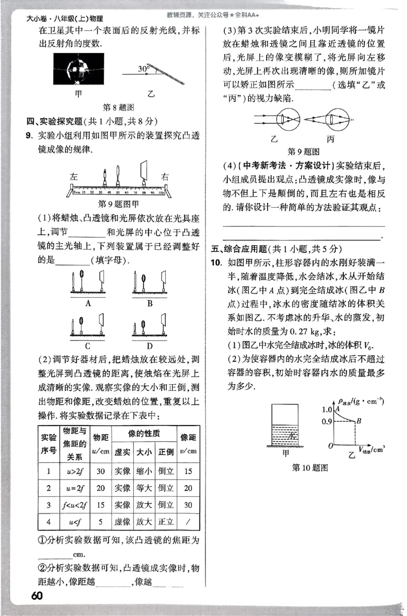 2026《万唯大小卷&bull;物理》8上周测小卷(RJ)_2026万唯系列预习复习_2026版初中《万唯大小卷》8年级上册（全科多版本）_2026《万唯大小卷&bull;物理》8上(RJ)