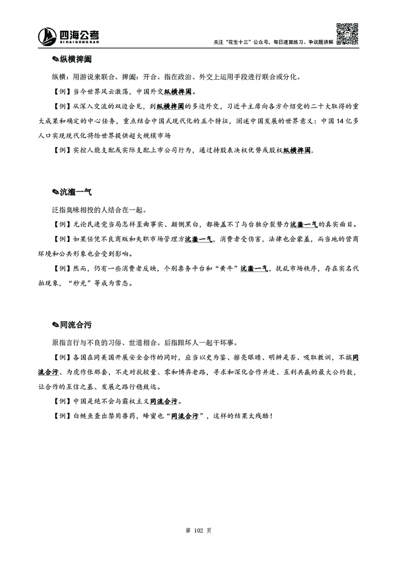 2025花生十三高频成语积累700词_2026考公资料_花生十三合集_成语2025花生十三高频成语700词