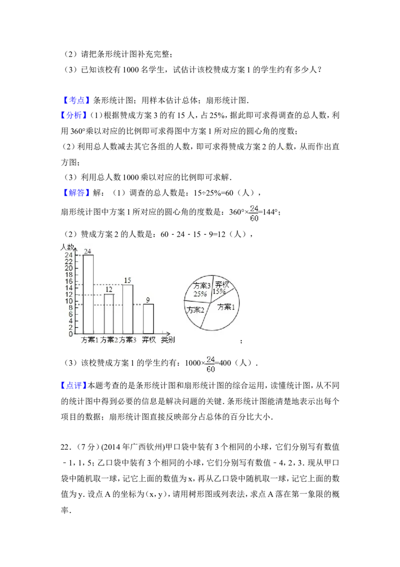 2014年广西省钦州市中考数学试卷（含解析版）_中考真题_2.数学中考真题2015-2024年_2014年全国中考数学170份