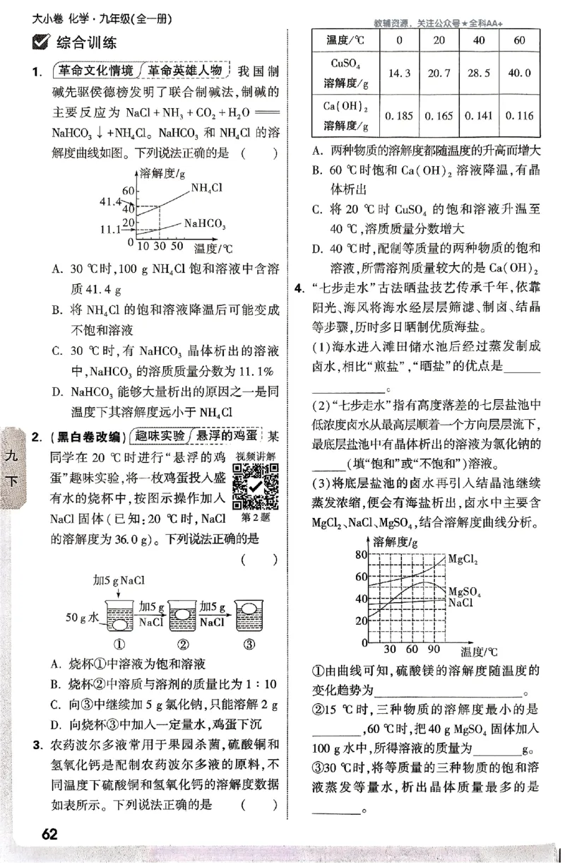 2026《万唯大小卷&bull;化学》9全周测小卷_2026万唯系列预习复习_2026版初中《万唯大小卷》9年级全册（全科多版本）_2026《万唯大小卷&bull;化学》9全