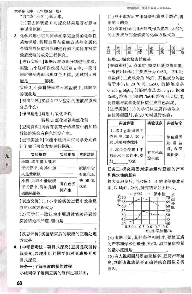2026《万唯大小卷&bull;化学》9全周测小卷_2026万唯系列预习复习_2026版初中《万唯大小卷》9年级全册（全科多版本）_2026《万唯大小卷&bull;化学》9全