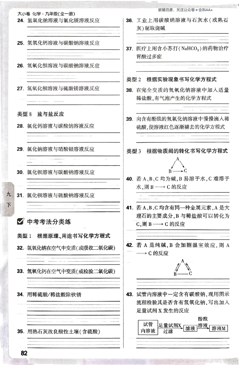 2026《万唯大小卷&bull;化学》9全周测小卷_2026万唯系列预习复习_2026版初中《万唯大小卷》9年级全册（全科多版本）_2026《万唯大小卷&bull;化学》9全