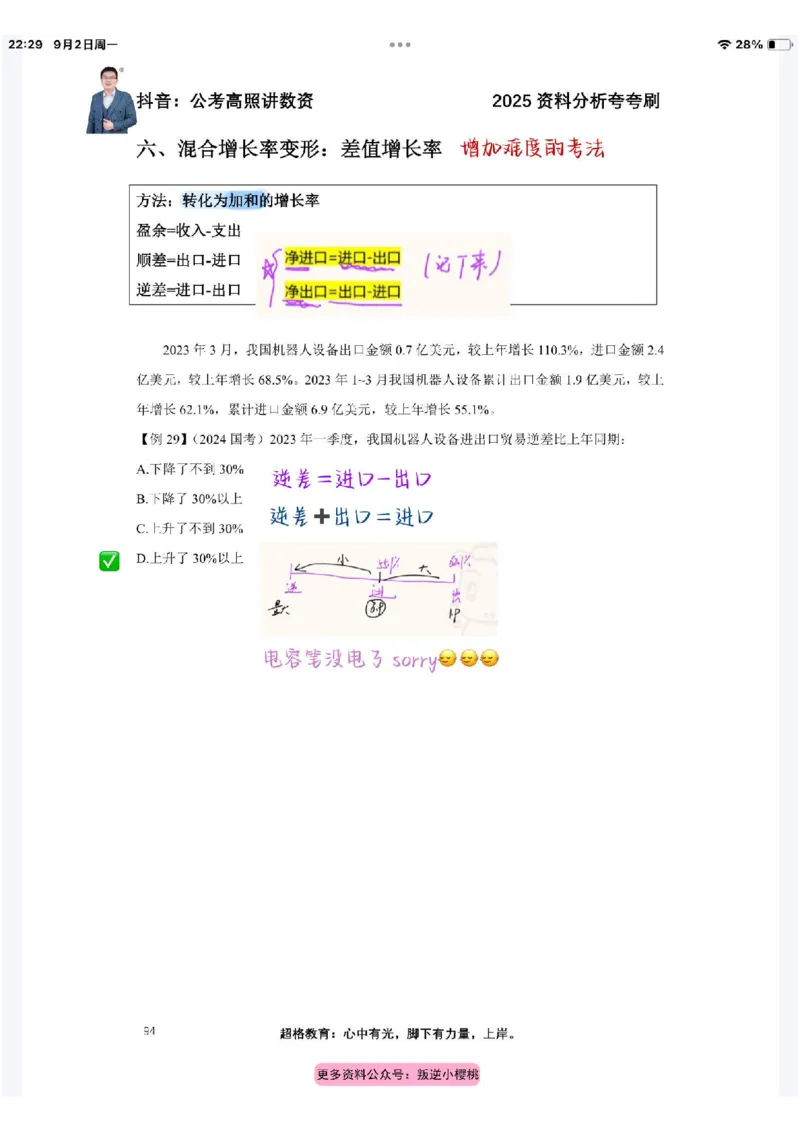 2025高照夸夸刷第四节笔记_2026考公资料_（06）高照_高照资料笔记合集_高照丨25资料分析夸夸刷听课笔记