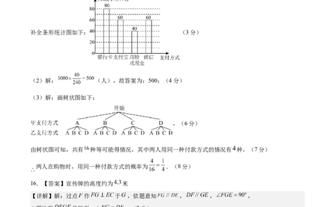 数学（成都卷）（参考答案及评分标准）_2数学总复习_赠送：2024中考模拟题数学_二模_数学（四川成都卷）-：2024年中考第二次模拟考试