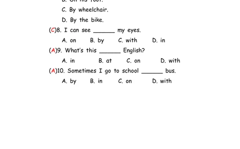 No.121介词&连词专项练习题①答案解析_初中英语语法_最全初中英语语法习题_No.121介词&连词专项练习题①