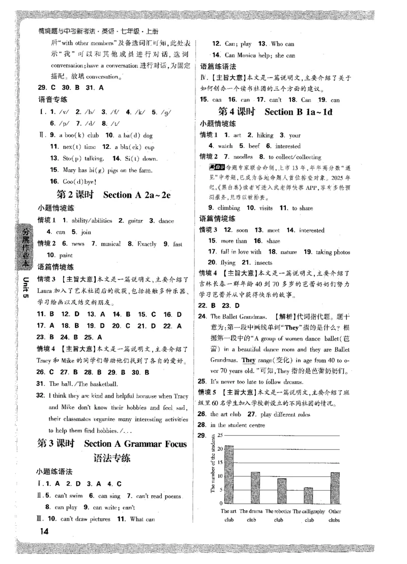 02.答案详解-七英上情景题_2026万唯系列预习复习_2026版初中《万唯情景题》与中考新考法7年级上册（英语）