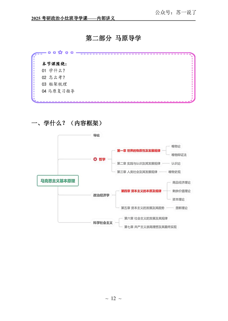 2025政治导学讲义：小灶班_2026考公资料_（49）政治理论合集_政治理论合集_2025考研政治_05.苏一_01.增值课程_01.全程托管班_00.讲义