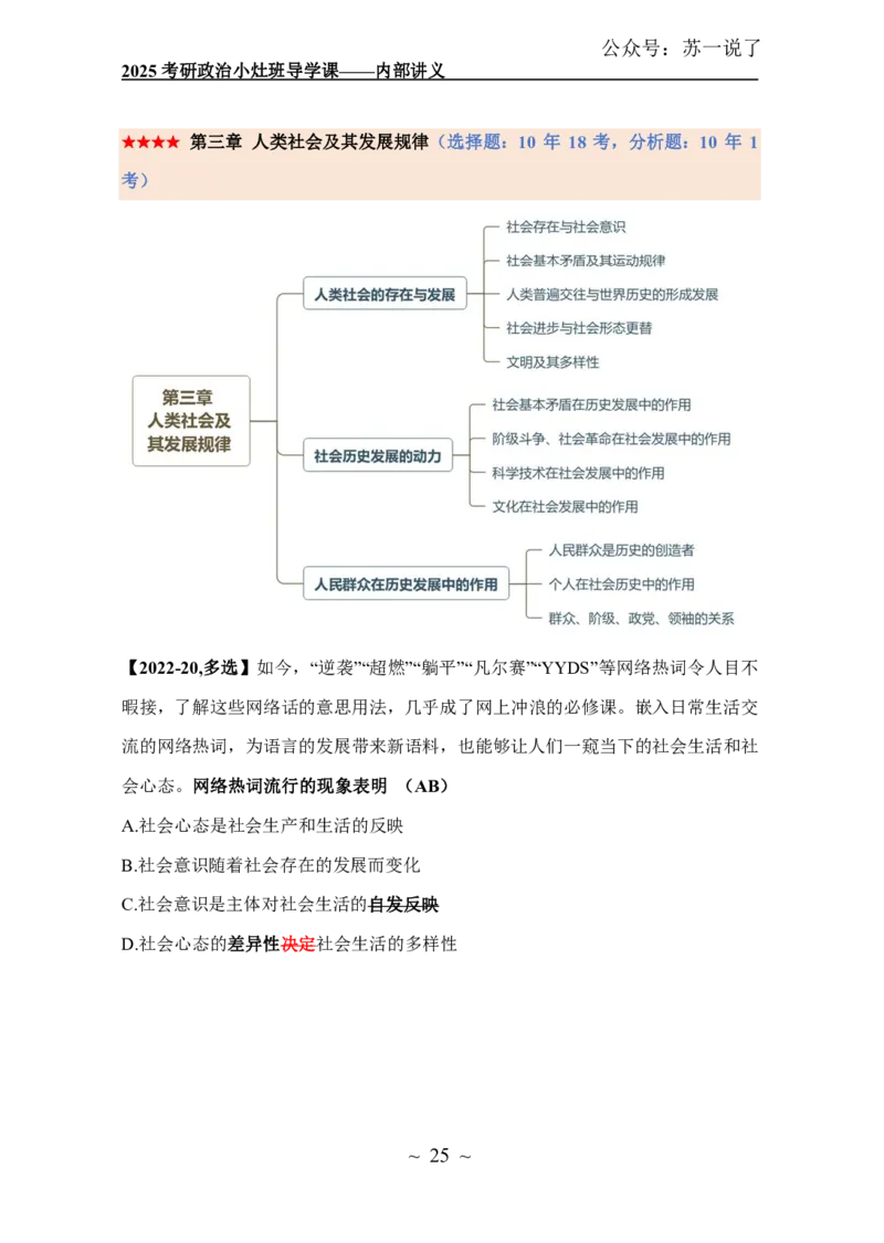 2025政治导学讲义：小灶班_2026考公资料_（49）政治理论合集_政治理论合集_2025考研政治_05.苏一_01.增值课程_01.全程托管班_00.讲义