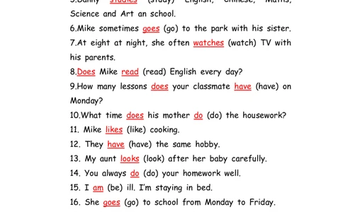 No.35一般现在时填空练习题答案解析_初中英语语法_最全初中英语语法习题_No.35一般现在时填空练习题