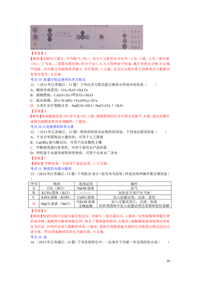 2014年江苏省镇江市中考化学试卷及答案_中考真题_5.化学中考真题2015-2024年_地区卷_江苏省_镇江中考化学08-21