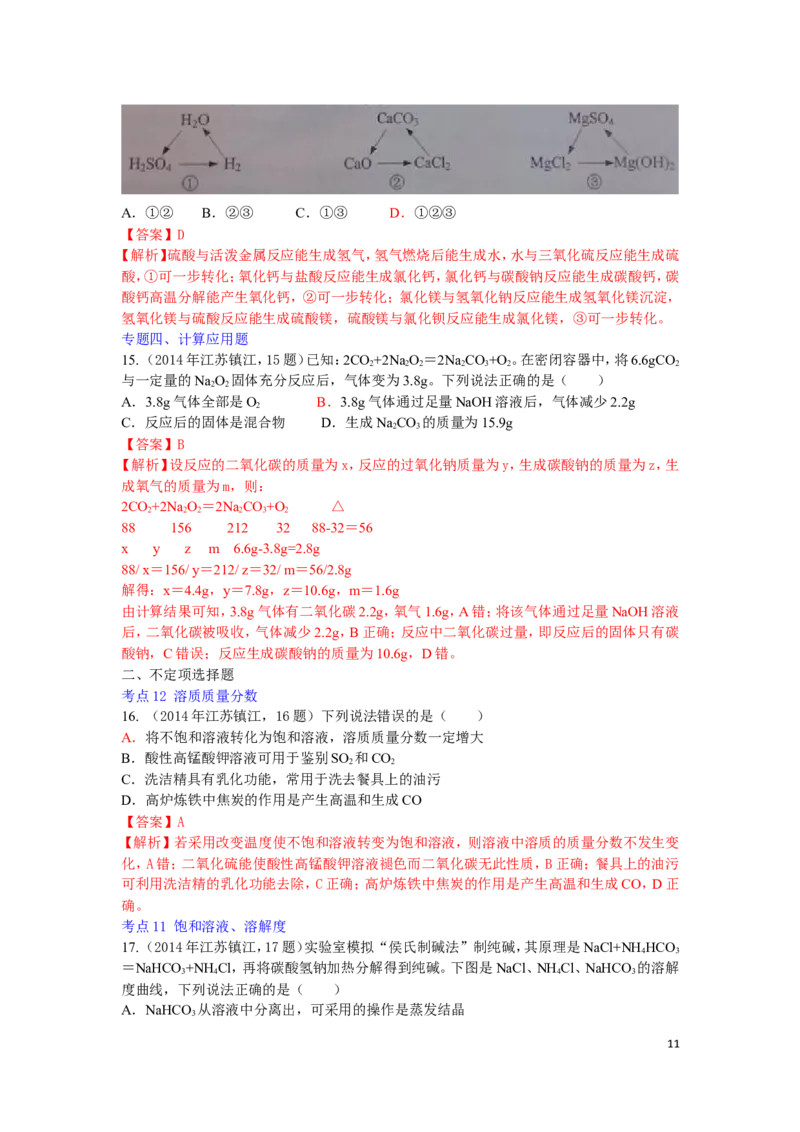 2014年江苏省镇江市中考化学试卷及答案_中考真题_5.化学中考真题2015-2024年_地区卷_江苏省_镇江中考化学08-21