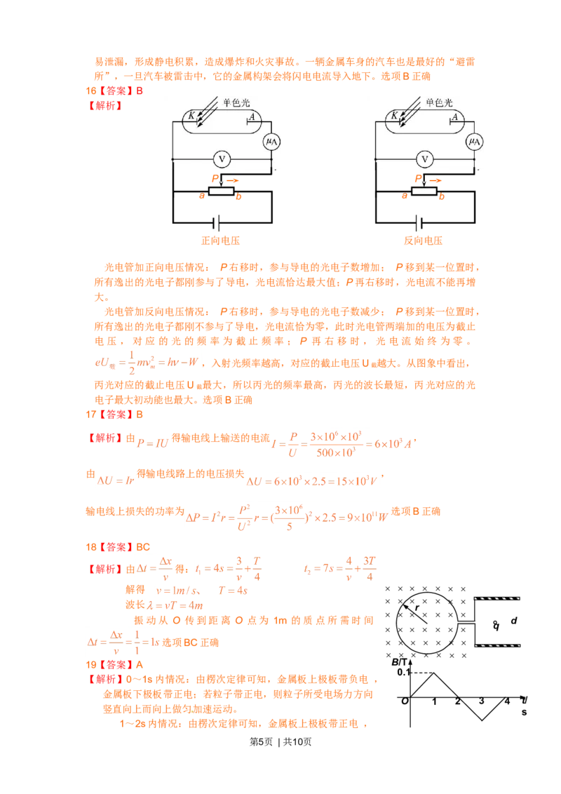 2011年高考物理真题（浙江）（解析卷）_1.高考2025全国各省真题+答案_01.2008-2024全国高考真题（按省份分类）_22.浙江_2008-2024&middot;（浙江）物理高考真题