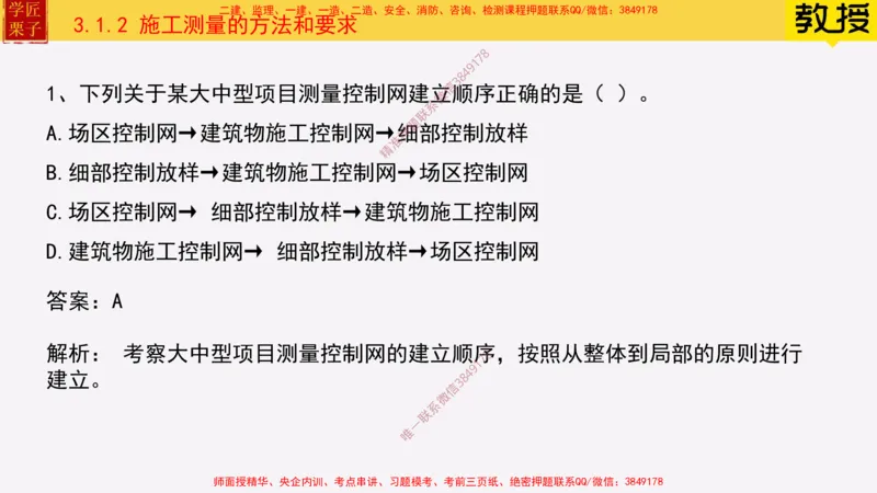17&mdash;施工测量_2026年一级建造师_2026年一建建筑_2025年一建建筑SVIP_02-基础精讲✿高端面授✿深度强化_08-建筑《超级精讲班》栗子XJ_25精讲讲义