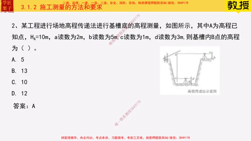 17&mdash;施工测量_2026年一级建造师_2026年一建建筑_2025年一建建筑SVIP_02-基础精讲✿高端面授✿深度强化_08-建筑《超级精讲班》栗子XJ_25精讲讲义