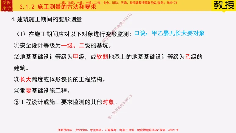 17&mdash;施工测量_2026年一级建造师_2026年一建建筑_2025年一建建筑SVIP_02-基础精讲✿高端面授✿深度强化_08-建筑《超级精讲班》栗子XJ_25精讲讲义