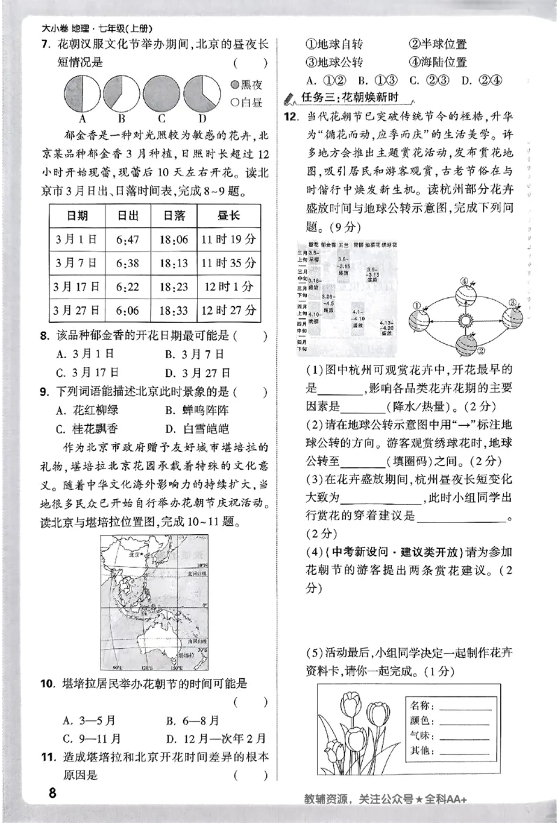 2026《万唯大小卷&bull;地理》7上周测小卷(RJ)_2026万唯系列预习复习_2026版初中《万唯大小卷》7年级上册（全科多版本）_2026《万唯大小卷&bull;地理》7上(RJ)