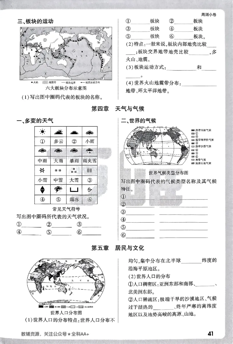 2026《万唯大小卷&bull;地理》7上周测小卷(RJ)_2026万唯系列预习复习_2026版初中《万唯大小卷》7年级上册（全科多版本）_2026《万唯大小卷&bull;地理》7上(RJ)