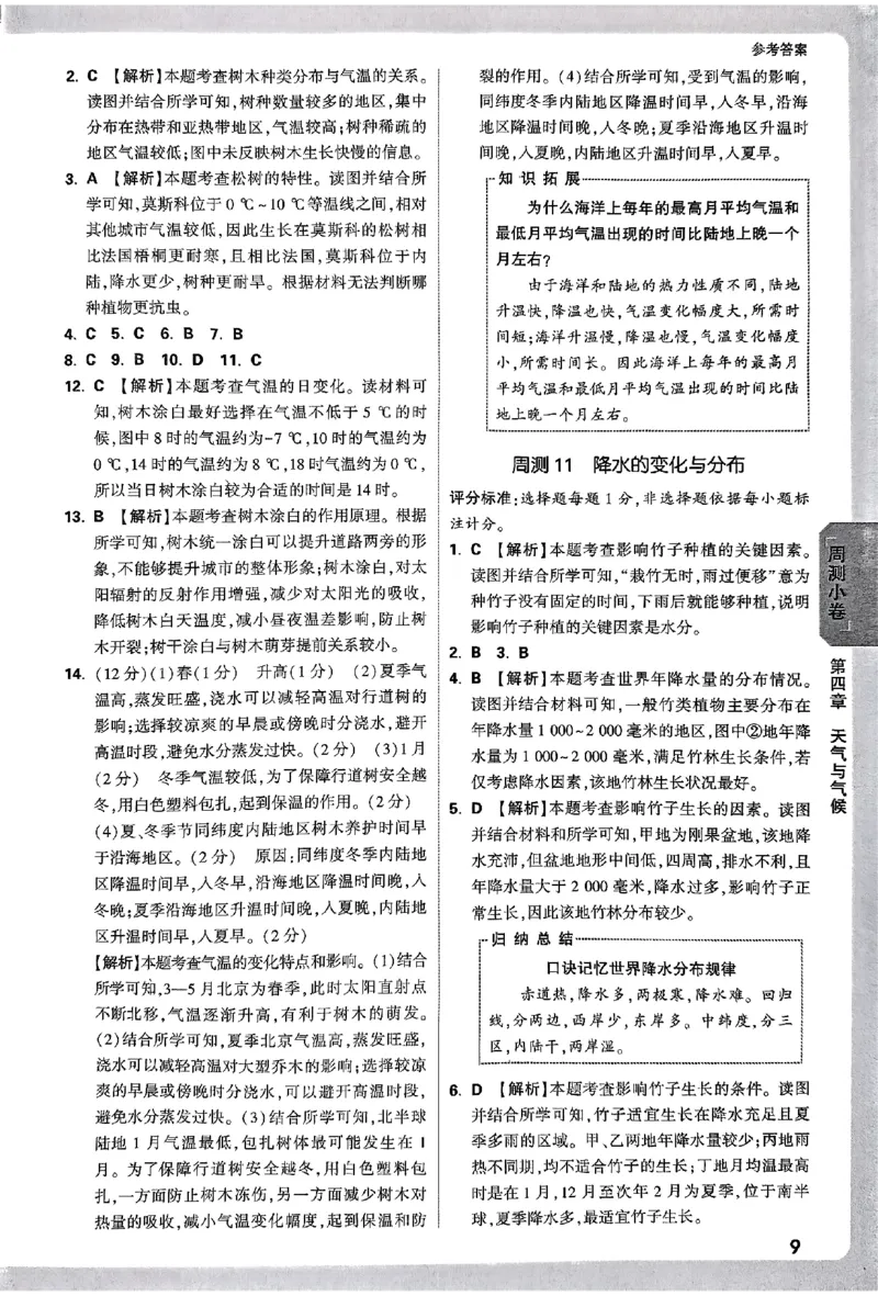 2026《万唯大小卷&bull;地理》7上参考答案(RJ)_2026万唯系列预习复习_2026版初中《万唯大小卷》7年级上册（全科多版本）_2026《万唯大小卷&bull;地理》7上(RJ)