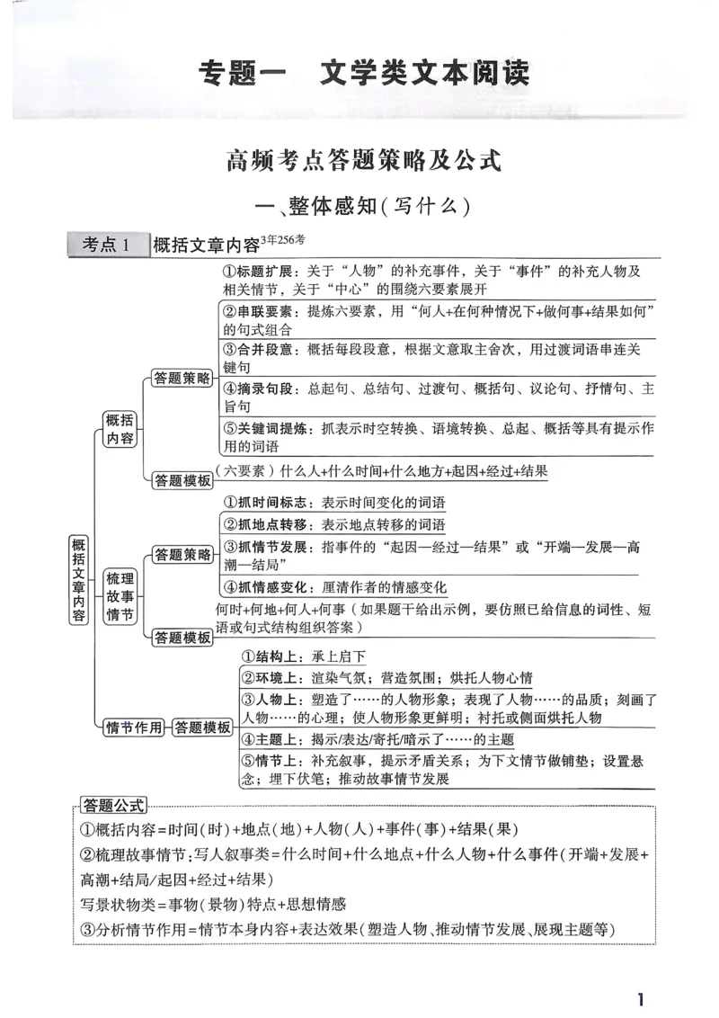 2026《中考真题分类与新考法》语文现代文答题公式速记_2026万唯系列预习复习_2026版初中《万唯》中考真题分类与新考法（语数外物历道生）