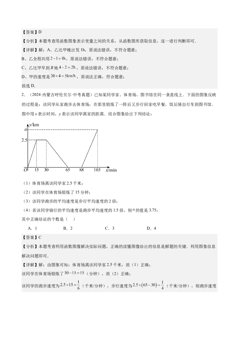 难点04坐标系与函数中的规律、图象、动点、面积问题（4大热考题型）解析版_2数学总复习_2025中考复习资料_2025年中考数学一轮知识梳理