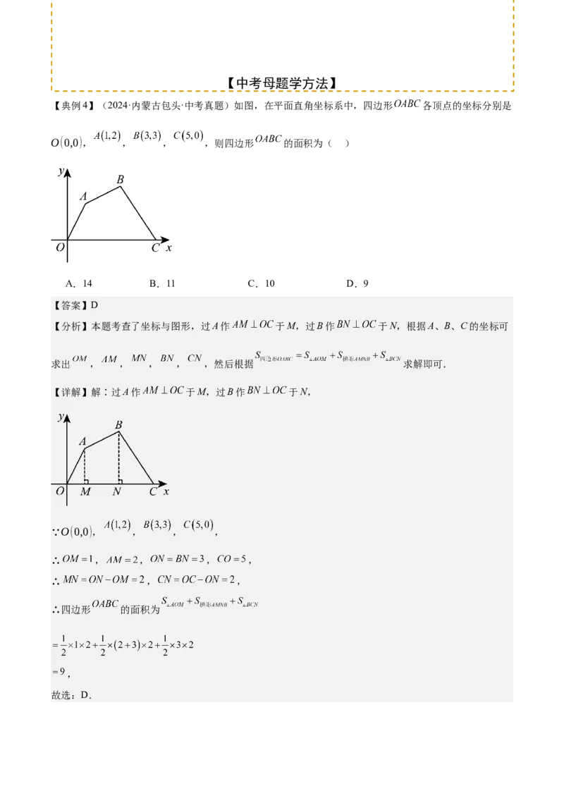 难点04坐标系与函数中的规律、图象、动点、面积问题（4大热考题型）解析版_2数学总复习_2025中考复习资料_2025年中考数学一轮知识梳理
