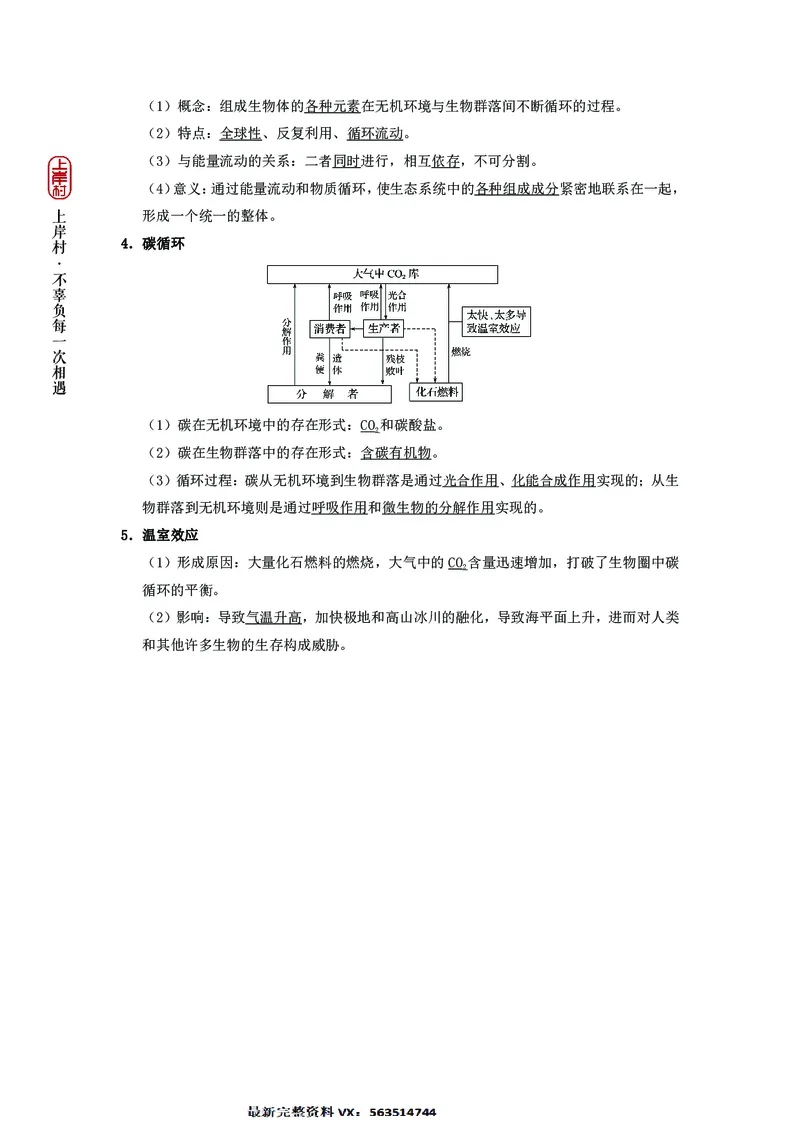生物专项考点46：能量流动与物质循环_2026考公资料_（28）上岸村合集（司马、章晓铭、王永恒、天晓、忠政、丁旭等）_2025合集_92024上岸村广东省考科学推理套卷班_课件