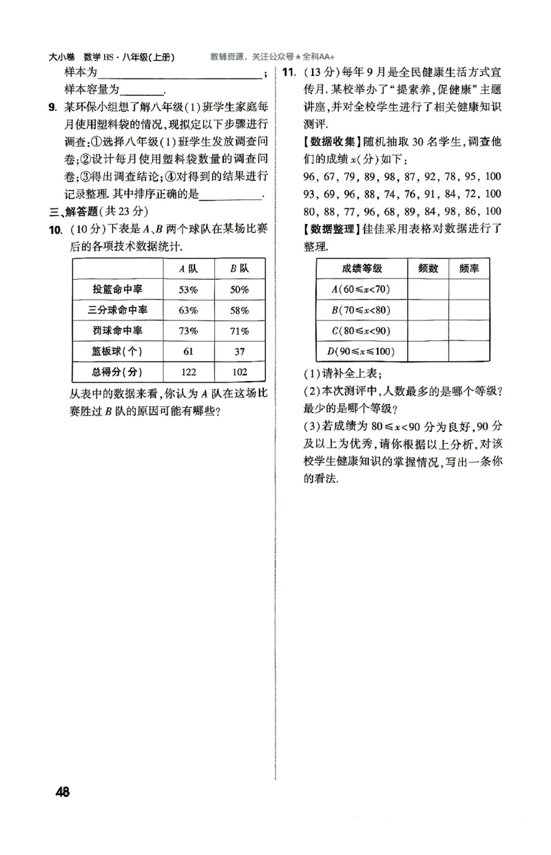 2026《万唯大小卷&bull;数学》8上周测小卷(HS)_2026万唯系列预习复习_2026版初中《万唯大小卷》8年级上册（全科多版本）_2026《万唯大小卷&bull;数学》8上(HS)