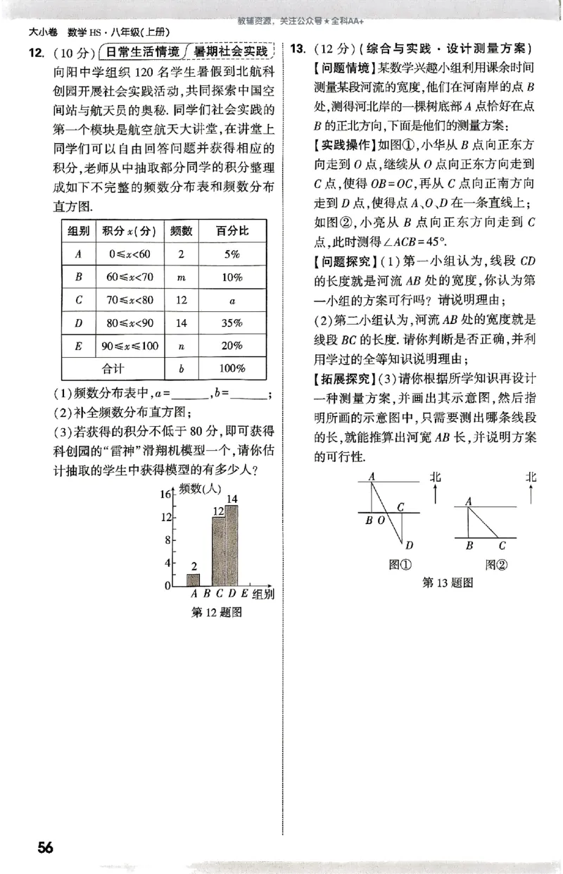 2026《万唯大小卷&bull;数学》8上周测小卷(HS)_2026万唯系列预习复习_2026版初中《万唯大小卷》8年级上册（全科多版本）_2026《万唯大小卷&bull;数学》8上(HS)